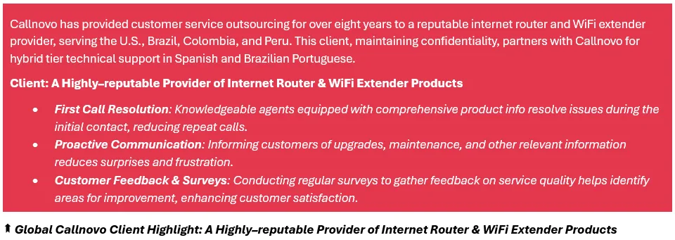 Global Callnovo Client Highlight: A Highly–reputable Provider of Internet Router & WiFi Extender Products