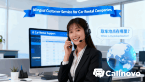 Bilingual Mandarin-English customer service team providing 24/7 call center support for car rental companies