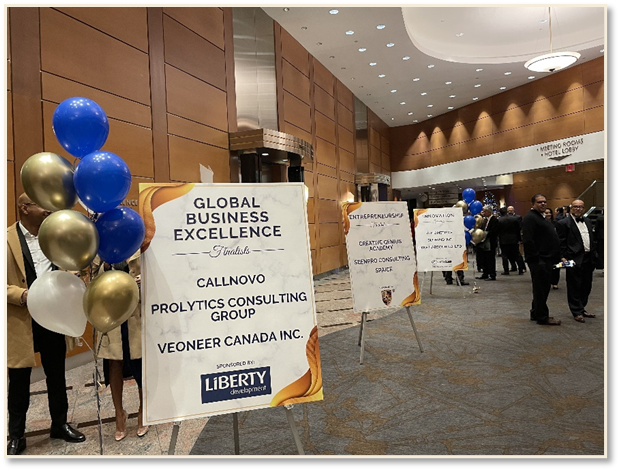 Having become a top 3 finalist in the MBT Business Excellence Awards under the category of Global Business Excellence, Callnovo's name is displayed alongside the other 2 finalists - and the winner - for the category; these are: Prolytics Consulting Group and Veoneer Canada Inc.