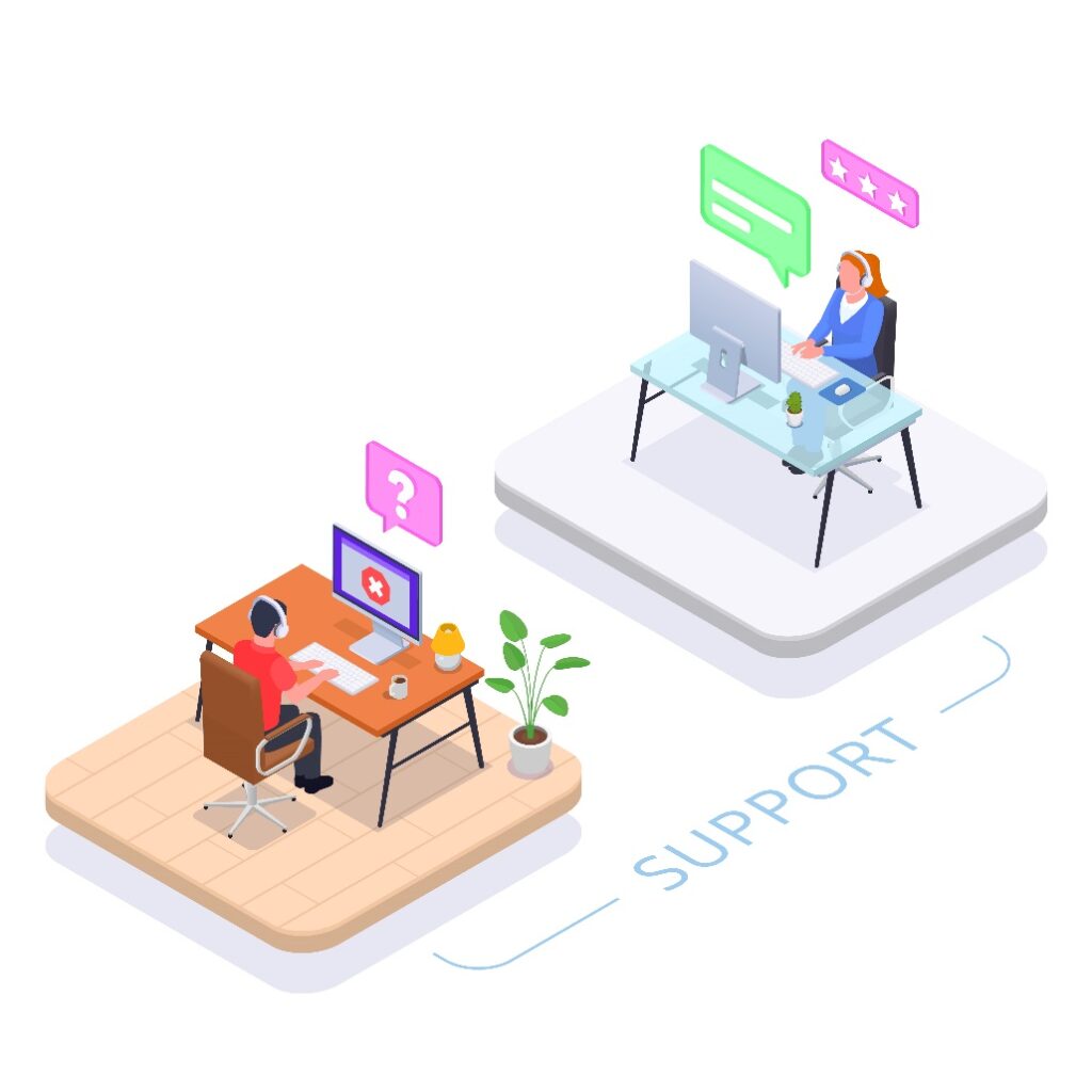 How remote help desk support that follow superb help desk metrics offers struggling customers with the superb solutions they need — in the moment that they need them — whether it’s via phone, live chat, email, social media — you name it - is shown..