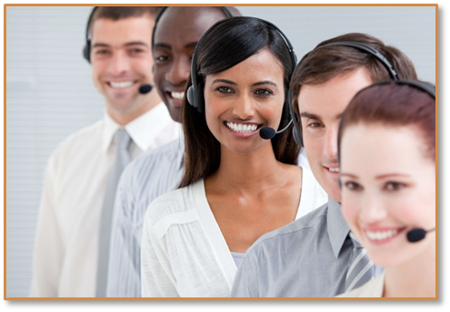A team of 5 ethnically-dispersed Callnovo Contact Center CSRs provide top-quality multilingual customer service outsourcing for travel companies while they smile for the camera.