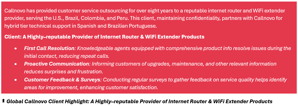 Global Callnovo Client Highlight: A Highly–reputable Provider of Internet Router & WiFi Extender Products