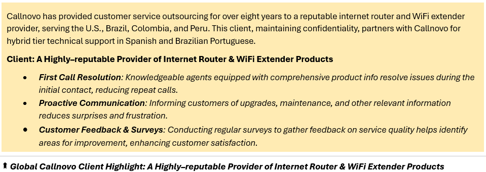 Global Callnovo Client Highlight: A Highly–reputable Provider of Internet Router & WiFi Extender Products