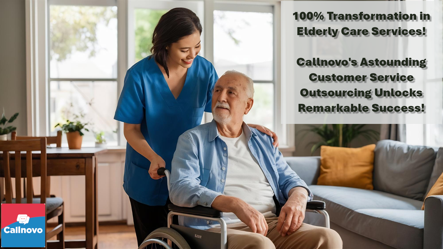 Amid unprecedented elderly care services demand, Callnovo's customer service outsourcing enhances patient satisfaction & loyalty – ensuring your home healthcare business thrives.