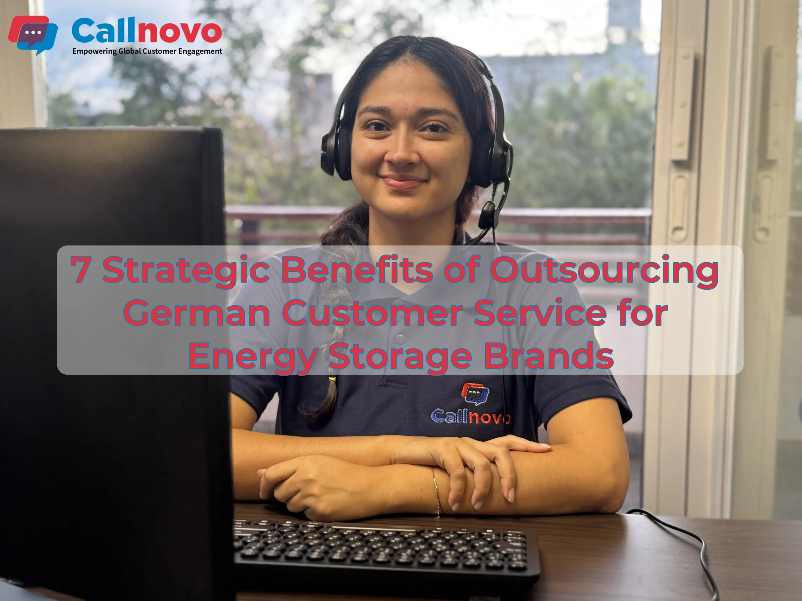 Callnovo agent providing professional support for outsourcing German customer service for energy storage brands.