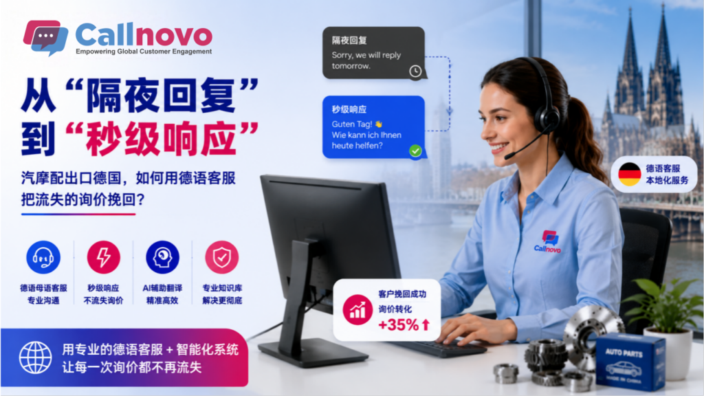 Callnovo德语客服外包助力从“隔夜回复”到“秒级响应”