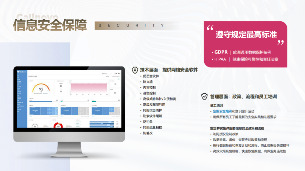 图为Callnovo 数据合规支持
