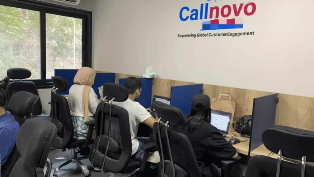 图为Callnovo多语种客服外包团队
